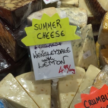 I found Wensleydale (the only cheese I like!!!) unfortunately it was mega expensive